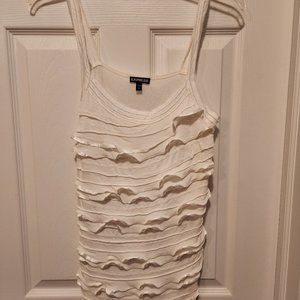 Express White Ruffle Cami